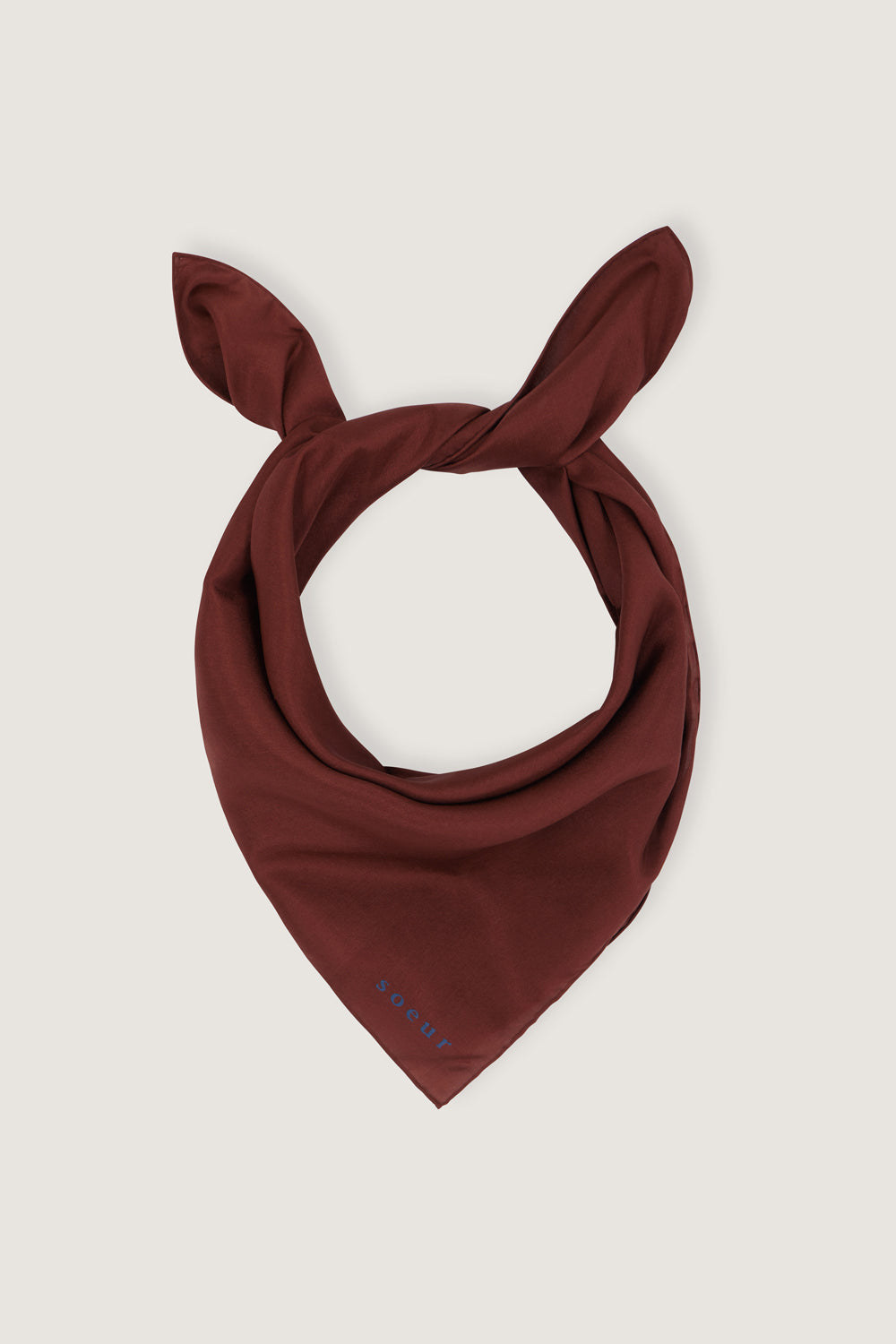 Foulard Square - Acajou - Soie - Femme vue 2